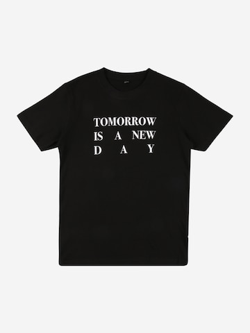 melns Mister Tee T-Krekls 'New Day': no priekšpuses