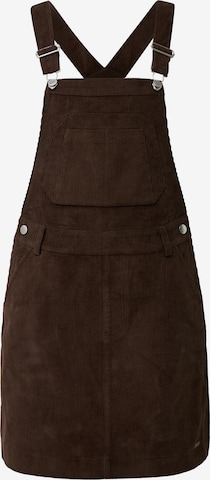 Jupe-salopette QS en marron : devant