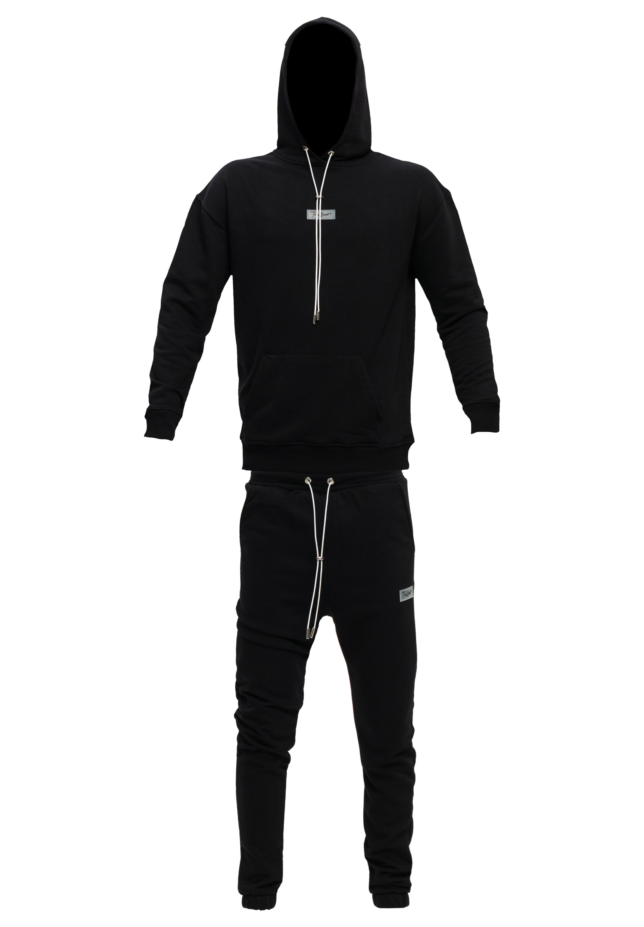 Tom Barron Trainingspak in Zwart: voorkant