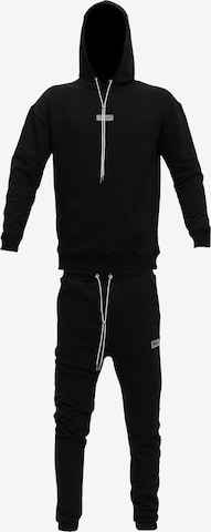 Tom Barron Tracksuit in Black: front