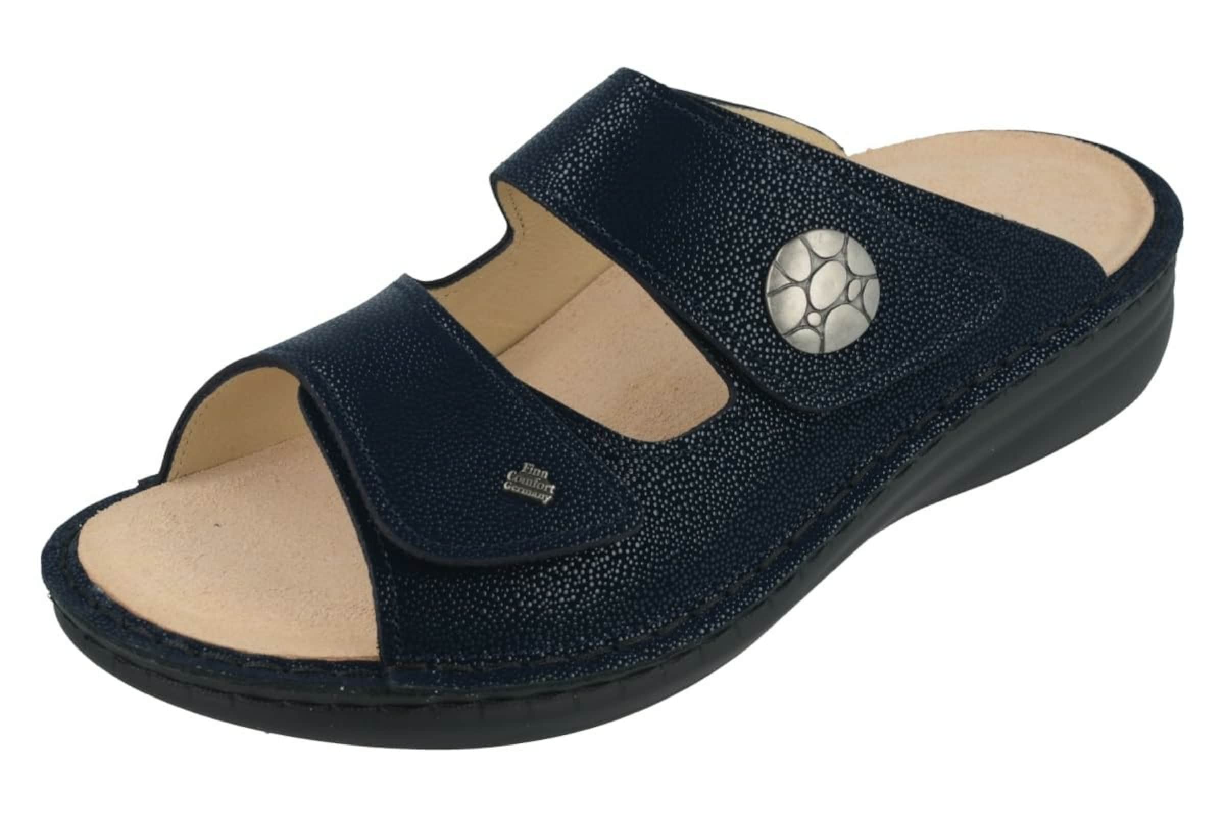 Finn Comfort Pantolette in Schwarz: Vorderseite