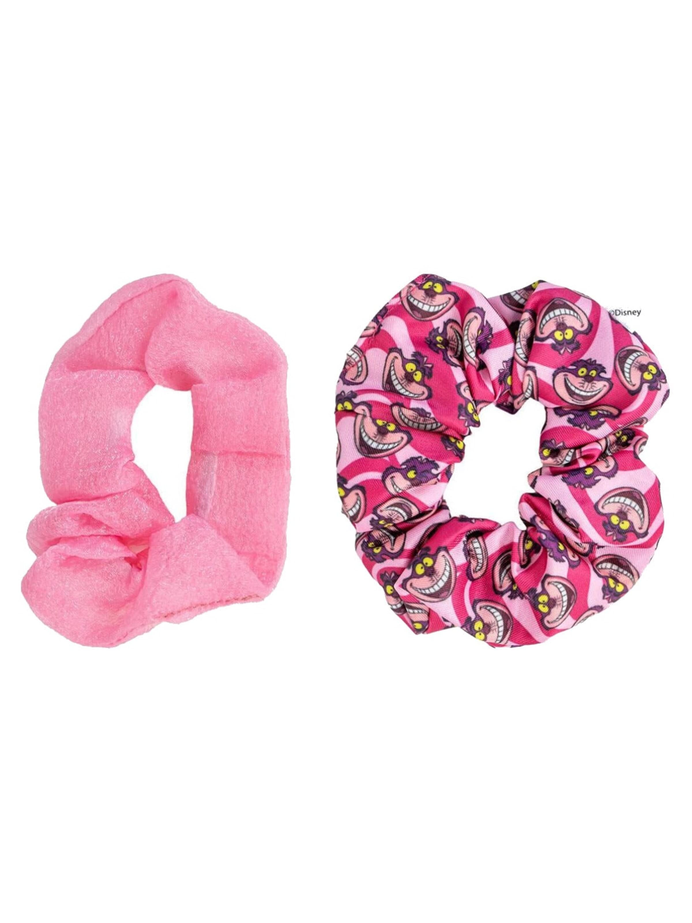 DISNEY Set 'Alice in Wonderland Cheshire Cat Beauty Set Haarborstel Scrunchies Toilettas' in Roze