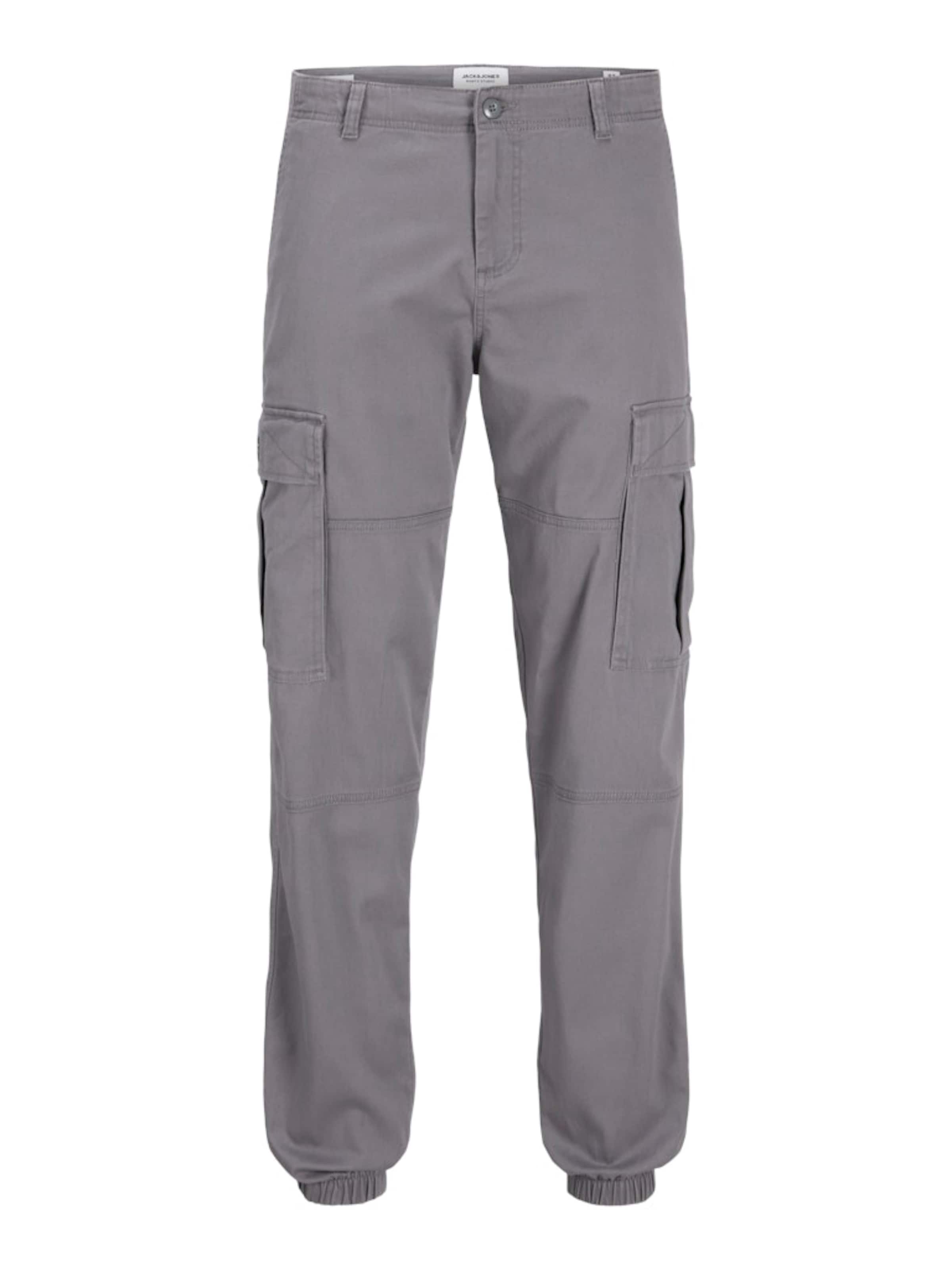 Pantalon cargo 'JPSTKane Jonnie' JACK & JONES en gris : devant