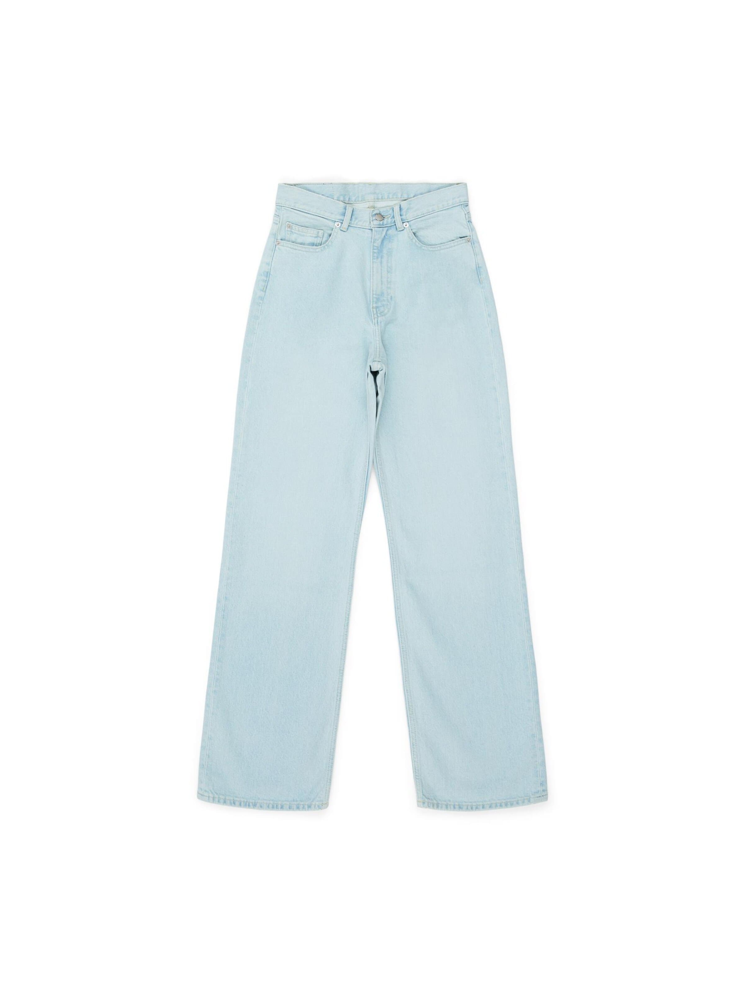 Dr. Denim Jeans 'Echo High Straight' in Blauw: voorkant
