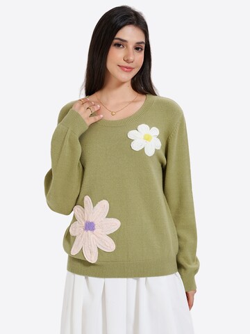 Pull-over Imily Bela en vert : devant