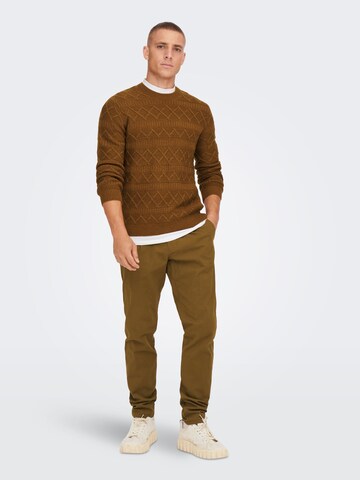 Only & Sons Sweater in Brown