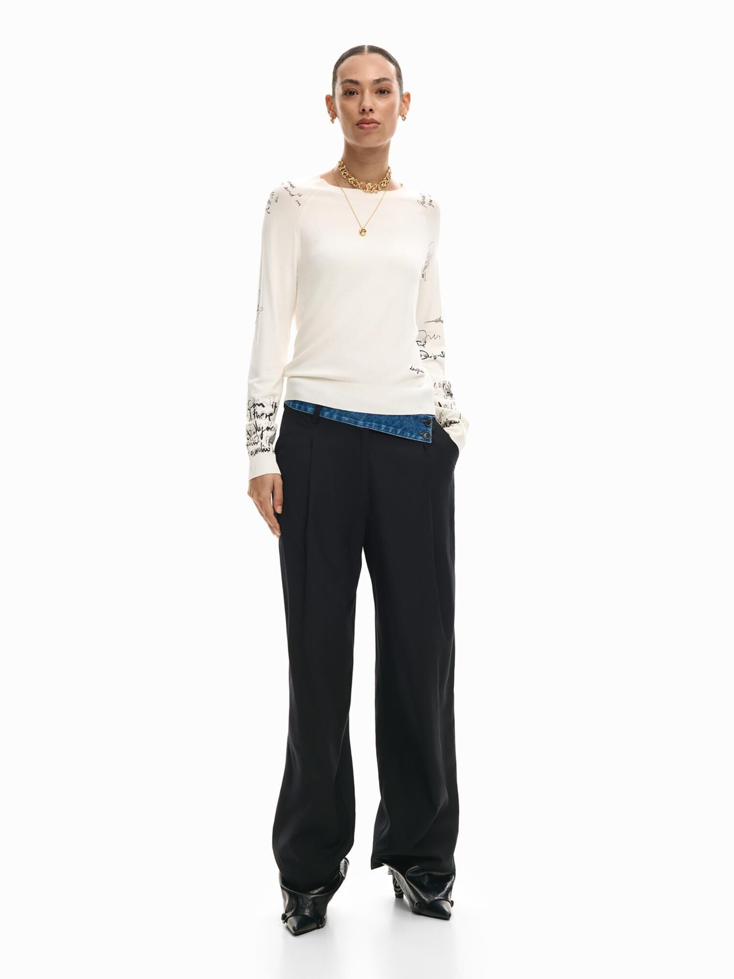 Desigual Svetr – bílá