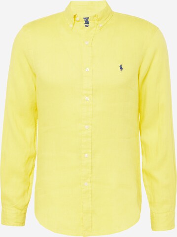 Chemise Polo Ralph Lauren en jaune : devant