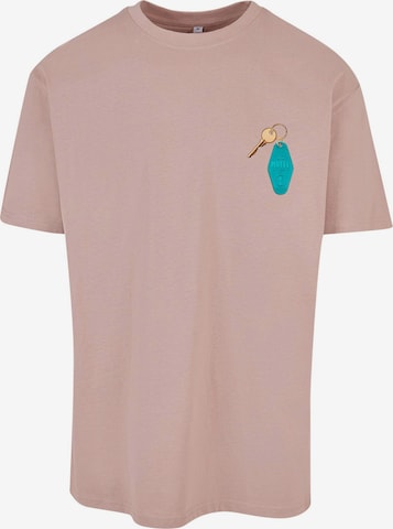 MT Upscale T-Shirt 'California Motel' in Pink: predná strana