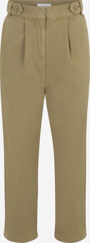 TOPSHOP Petite Regular Bandplooibroek in Beige: voorkant