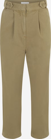 TOPSHOP Petite Regular Pleat-Front Pants in Beige: front