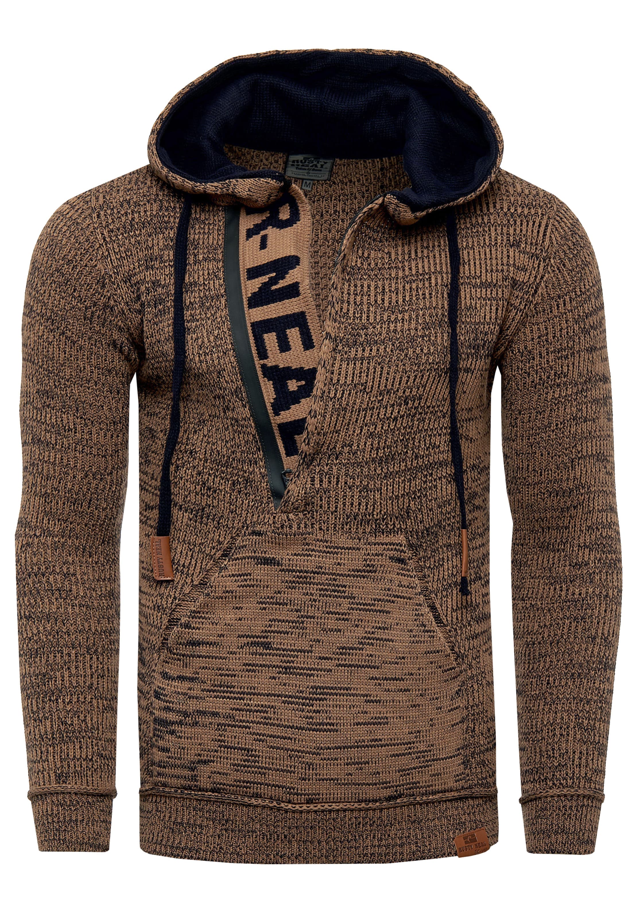 Rusty Neal Pullover in Braun: Vorderseite