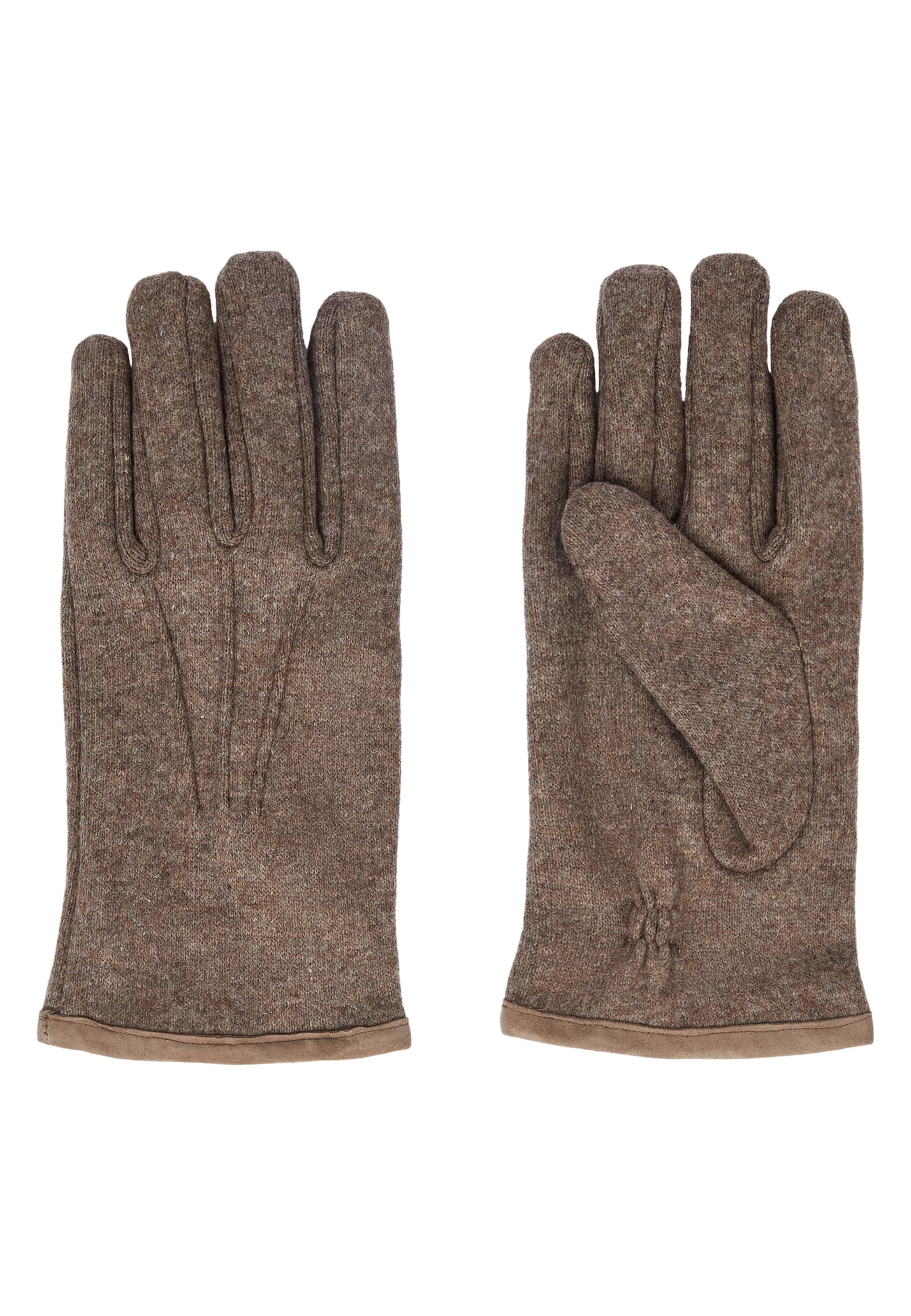 Boggi Milano Vingerhandschoenen in Bruin: voorkant