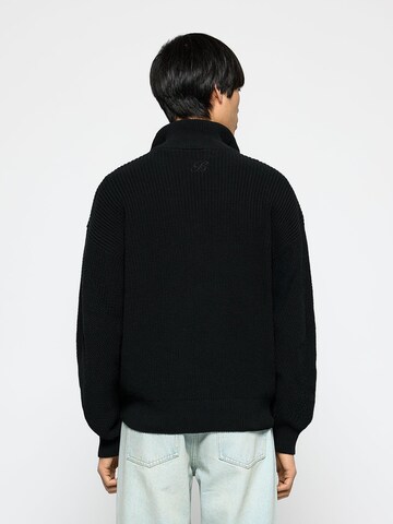 Burocs Sweater 'Knit Half-Zip' in Black
