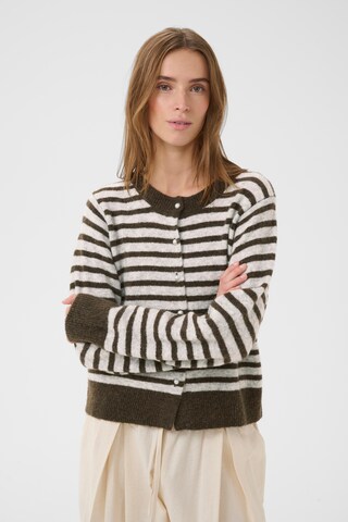 KAREN BY SIMONSEN Knit cardigan 'KBNoabelle' in Brown: front