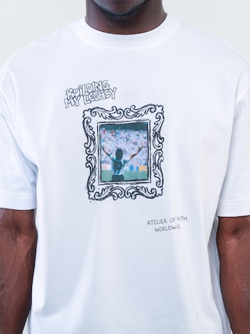 T-Shirt 'MARADONA - BUILDING MY LEGACY' ATELIER OF FAITH en blanc