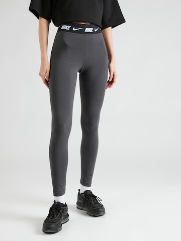 Nike Sportswear Skinny Legíny 'Club' - Sivá: predná strana