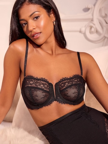 Lipsy Balconette BH in Schwarz: Vorderseite