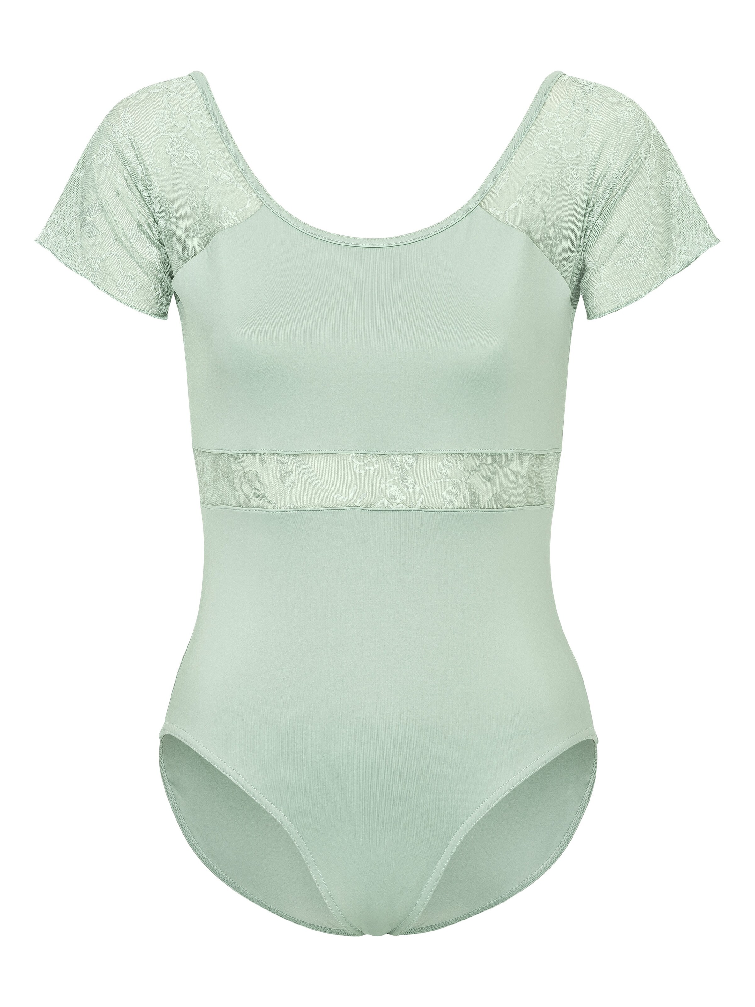 Tanzmuster Athletic Bodysuit 'Malin' in Green: front