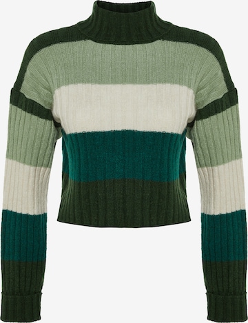 TrendyolPulover - zelena boja: prednji dio