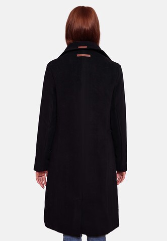 NAVAHOO Between-seasons coat 'Wooly' in Black