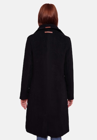 NAVAHOO Between-Seasons Coat 'Wooly' in Black