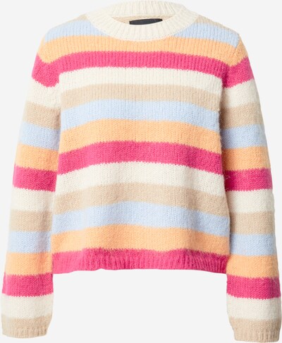 PIECES Džemperis 'Tascha', krāsa - debeszils / pasteļoranžs / rozā / balts, Preces skats