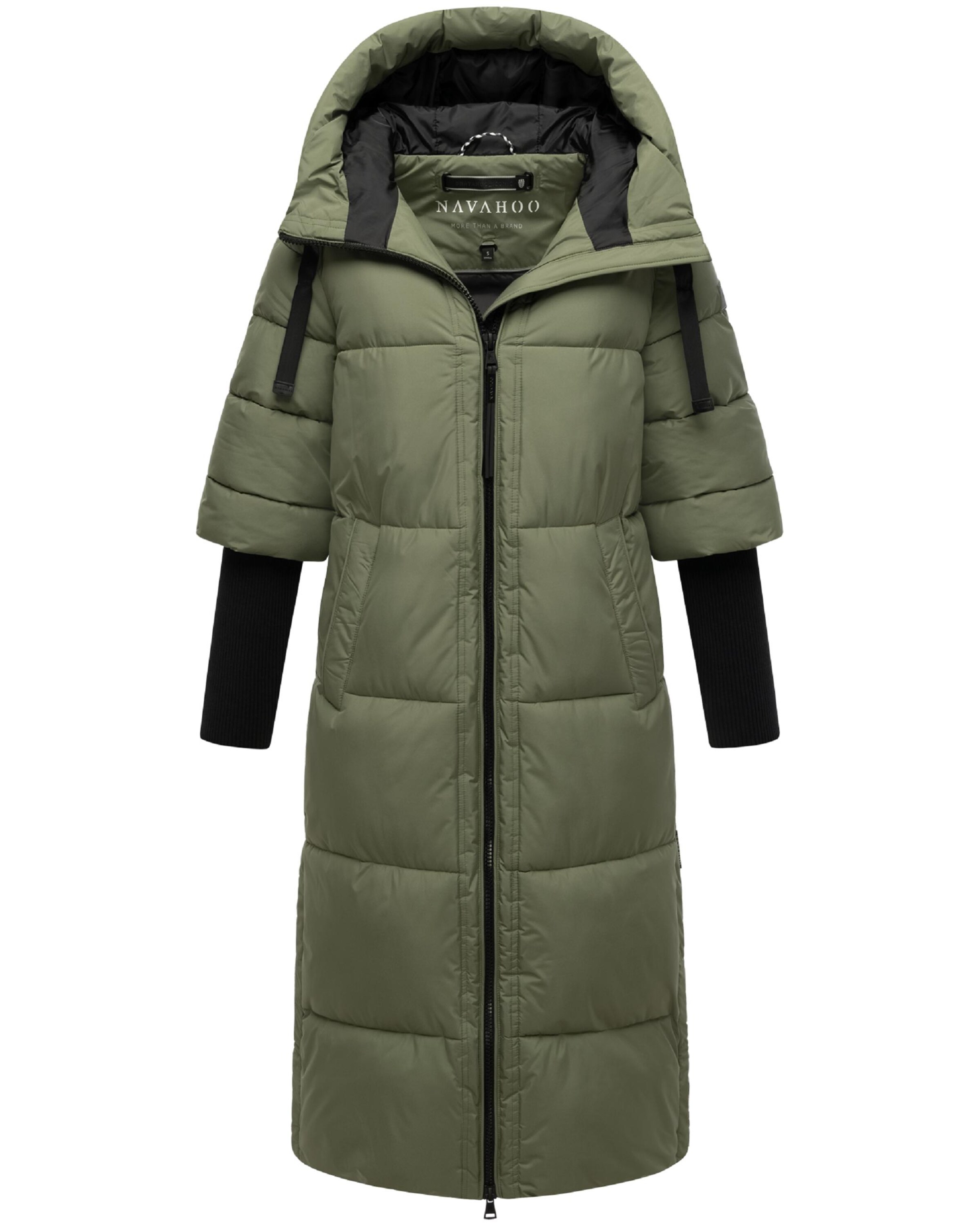NAVAHOO Winter Coat 'Ciao Miau XIV' in Green