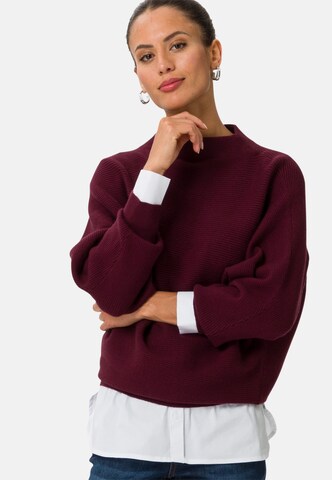 zero Pullover mit Turtleneck in Rot: Vorderseite
