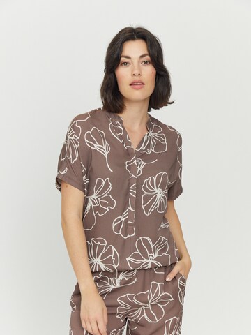 mazine Blouse ' Benoni Printed ' in Brown: front