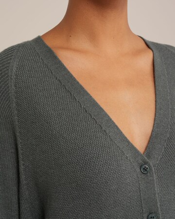 WE Fashion - Casaco de malha em cinzento