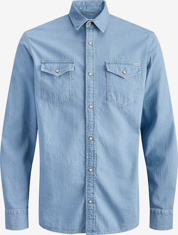 Jacks & Jones Hemd 'Herren Langarm Hemd' in Blau: Vorderseite