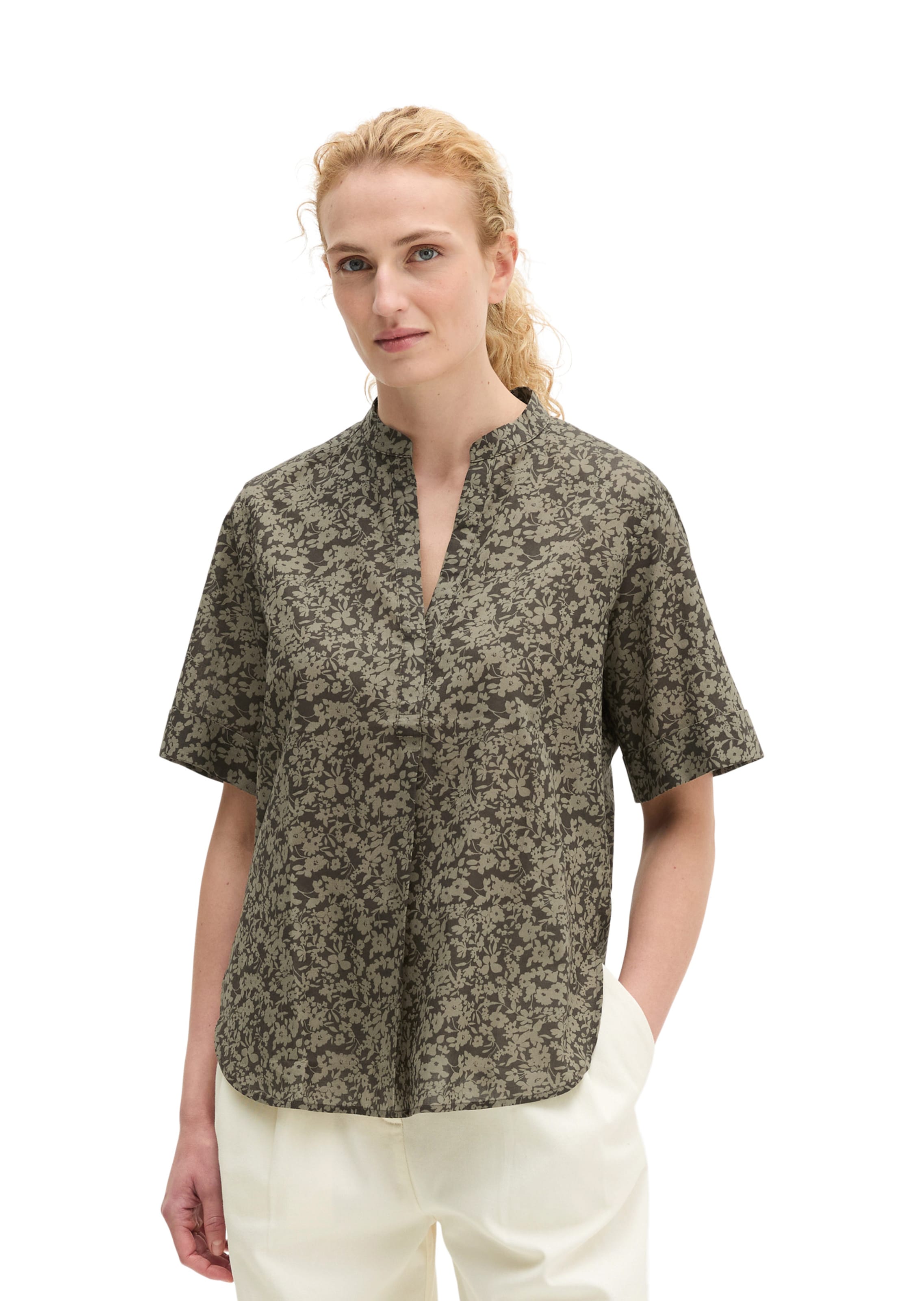 Marc O'Polo Blouse in Groen: voorkant