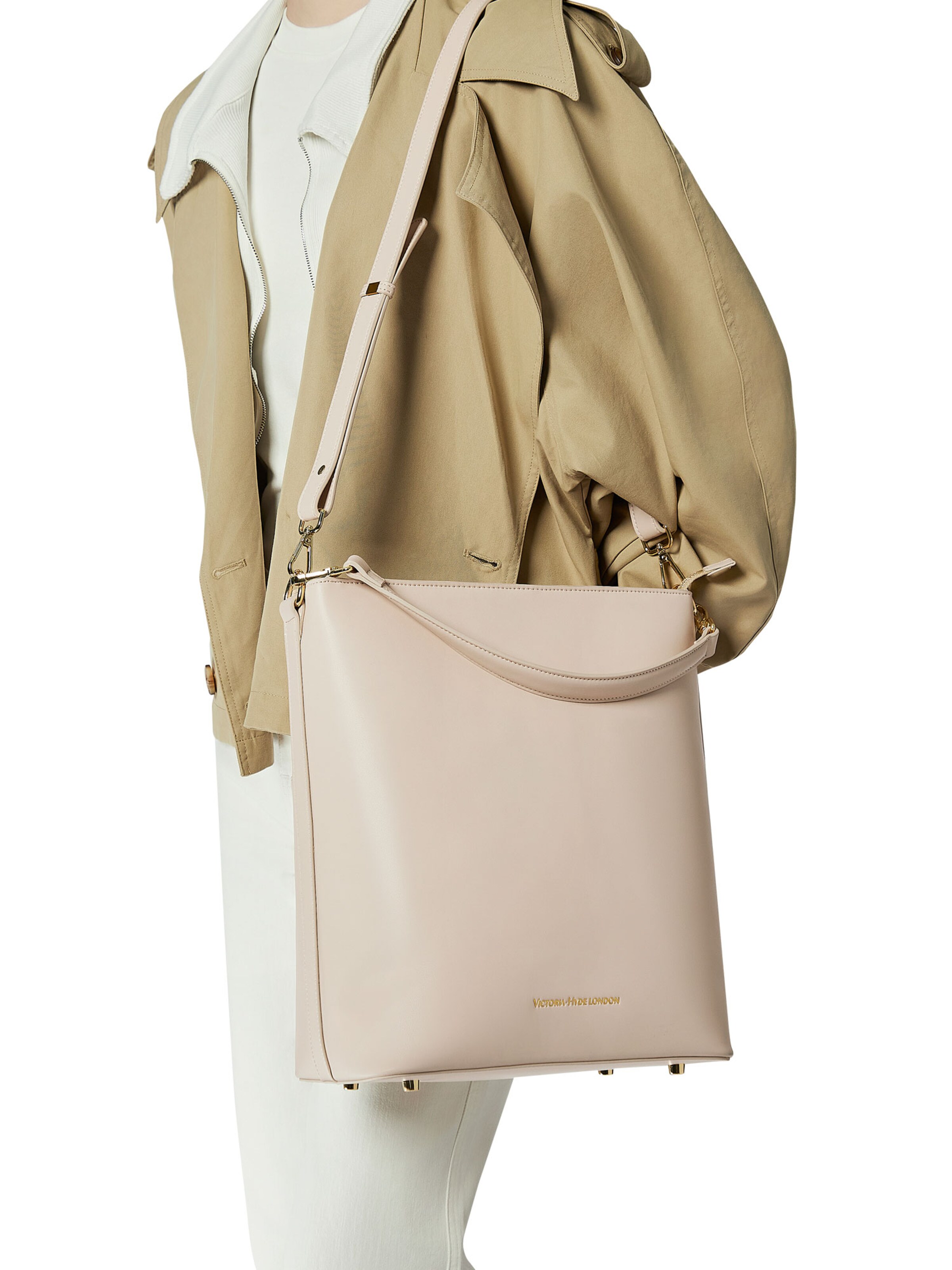 Victoria Hyde Skuldertaske 'Kloey' i beige: forside