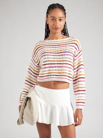 Pull-over 'ONLGeena' ONLY en blanc : devant