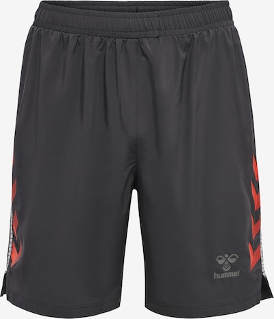 Hummel Pantalon de sport en gris / rouge / blanc, Vue avec produit