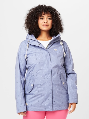 Ragwear Plus Between-Season Jacket 'LENCA MARINA' in Blue: front