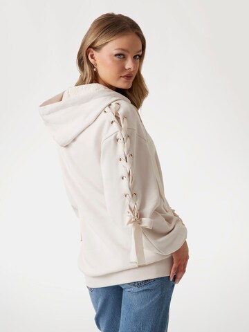 GUESS Zip-Up Hoodie in White
