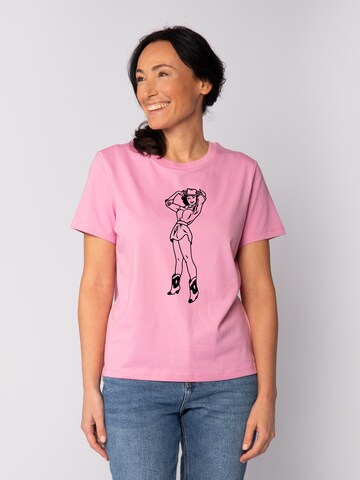 Watapparel Shirt 'Cowgirl' in Roze: voorkant
