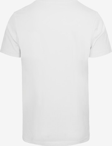 T-Shirt 'Schlittenfahren Weihnachten' F4NT4STIC en blanc