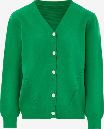 YASANNA Knit Cardigan in Green: front