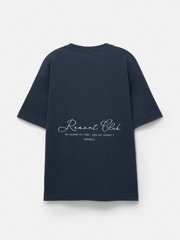 Pull&Bear Тениска в синьо