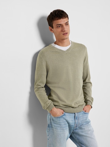 SELECTED HOMME Пуловер 'BERG' в зелено