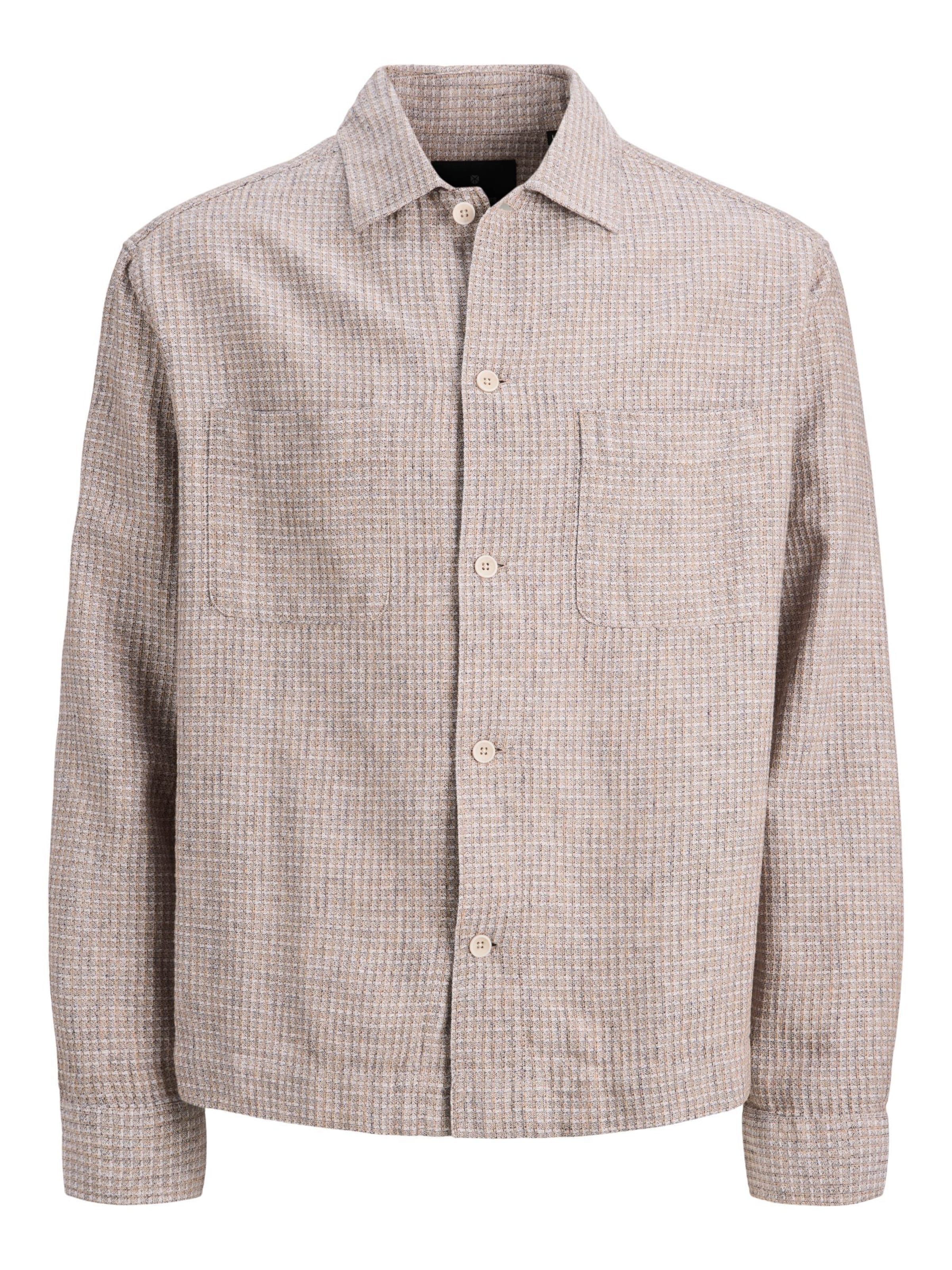JACK & JONES Comfort Fit Hemd in Beige: Vorderseite