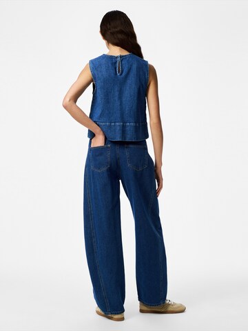 PIECES Bluse 'PCSILKE' i blå