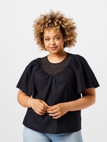 Vero Moda Curve Shirt 'NIKITA' in Zwart: voorkant
