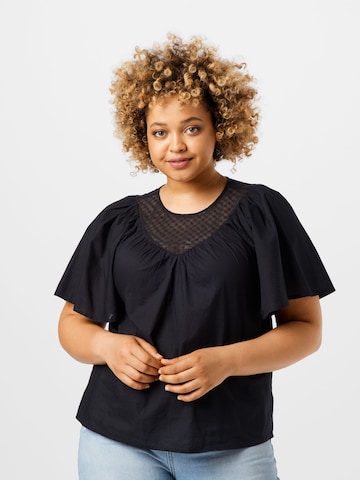 Vero Moda Curve T-Shirt 'NIKITA' in Schwarz: predná strana