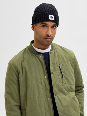 Bonnet SELECTED HOMME en bleu : devant