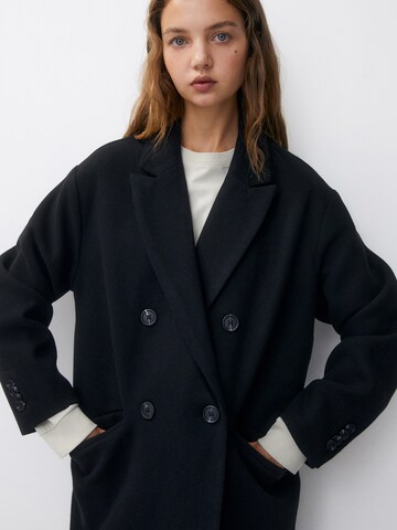 Pull&Bear Between-Seasons Coat in Black