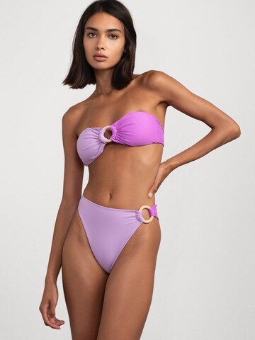 Bandeau Bikini 'Athena Wooden Bikini Set - Lilac' Flavia Valentini en violet